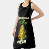 Funny Alien Head Eating Pizza UFO Extraterrestrial Schort (Insitu)