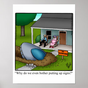 Funny Alien Humor Poster