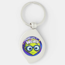 Funny Alien - "Mensen zijn raar" Space Button