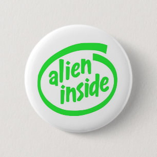 Funny alien ronde button 5,7 cm