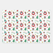 Funny Alien Santa Claus Kerstmis Inpakpapier Vel (Voorkant 2)