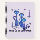 Funny Alien Take Us To Your Litter Notitieboek (Voorkant)