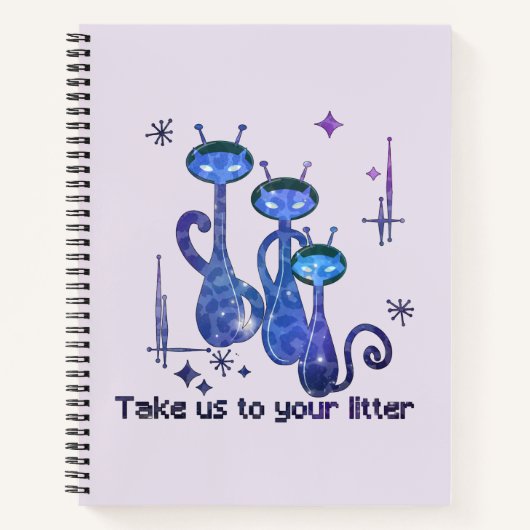 Funny Alien Take Us To Your Litter Notitieboek (Voorkant)