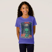 Funny Alien UFO-ruimtecomplot T-shirt (Voorkant volledig)