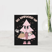 Funny All Spruced Up Christmas Tree Boujee Cute Xm Kaart (Voorkant)