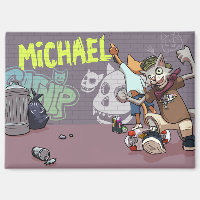 Funny Alley Cats Voeg de naam toe Skateboard Graff