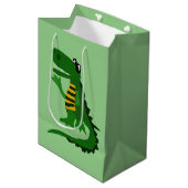 Funny Alligator Art Gift Bag Medium Cadeauzakje (Voorkant Gekanteld)