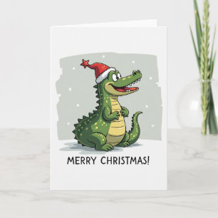 Funny Alligator Carte de Noël