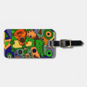 Funny Alligator die gitaar speelt Bagagelabel (Voorkant horizontaal)