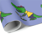 Funny Alligator die Golf speelt Cadeaupapier (Rol Hoek)