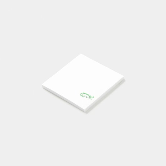 Funny Alligator Echo Art Post-it® Notes (Schuin)