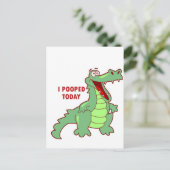 Funny Alligator vandaag gepoold Briefkaart (Staand voorkant)