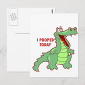 Funny Alligator vandaag gepoold Briefkaart (Voorkant / Achterkant)