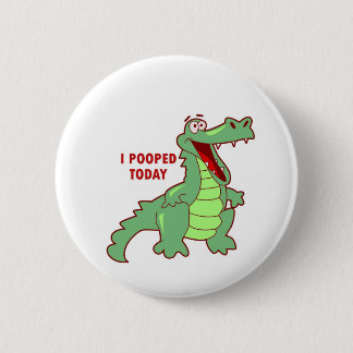 Funny Alligator vandaag gepoold Ronde Button 5,7 Cm