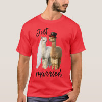 Funny Alpaca Bride en Groom Wedding