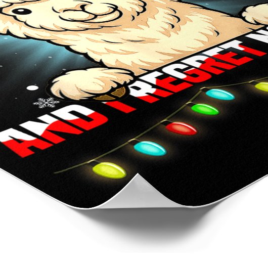 Funny Alpaca Christmas Santa Hat Xmas Men Women Ki Poster (Hoek)