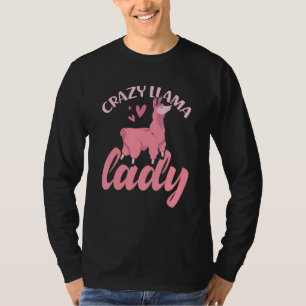 Funny Alpaca Crazy Llama Lady Dierenvriend Girls W T-shirt