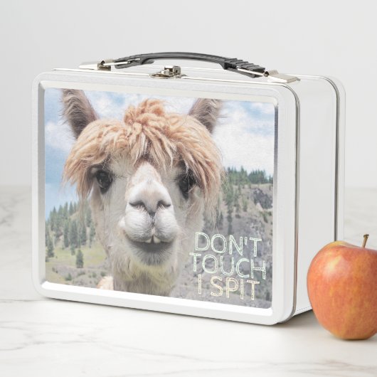 Funny Alpaca Llama raak me niet aan (In situ)