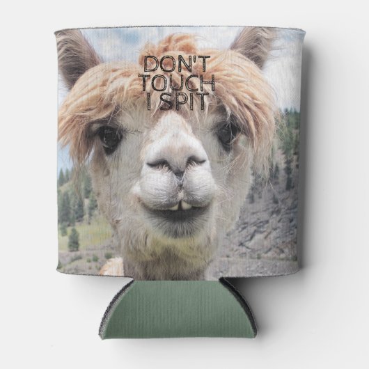 Funny Alpaca Llama Raak me niet aan Blikjeskoeler (Voorkant)