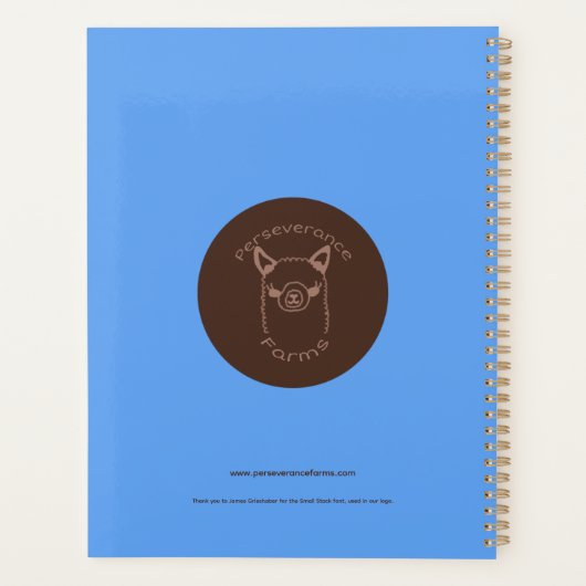 Funny Alpaca Planner (Achterkant)