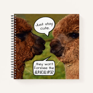 Funny Alpacalypse Scheming Notitieboek