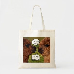 Funny Alpacalypse Scheming Tote Bag