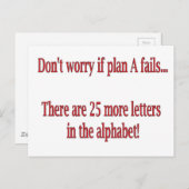 Funny Alphabet Quote Briefkaart (Voorkant / Achterkant)