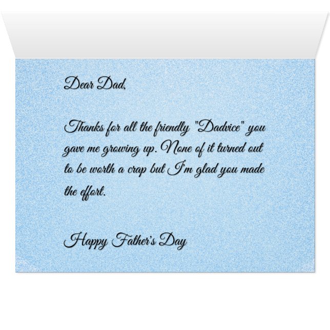 Funny Alternative Bad Advice Kaart (Binnen Horizontaal (Onder))