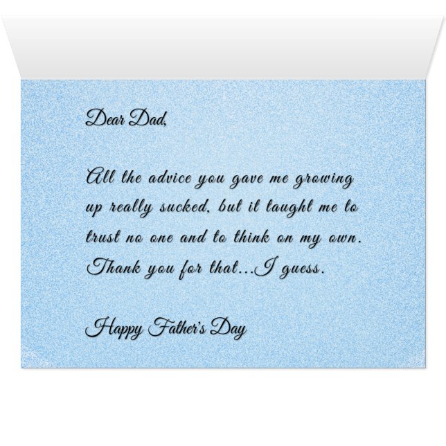 Funny Alternative Bad Advice Kaart (Binnen Horizontaal (Onder))