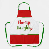 Funny Altijd Naughty Kerstmis Schort (Voorkant)