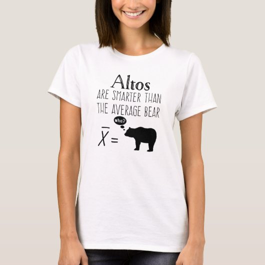 Funny Alto T-shirt - Gemiddeld Beer (Voorkant)