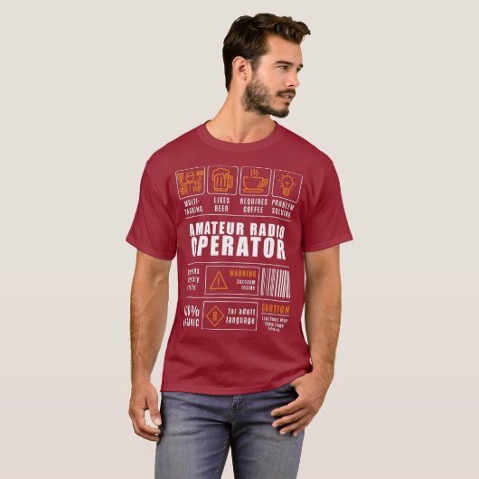 Funny Amateur Ham Radio Tshirt (Devant entier)