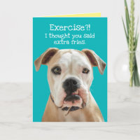 Funny American Bulldog - Extra Fries Birthday