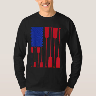 Funny American Flag Roeiteam Cadeau Mannen Vrouwen T-shirt