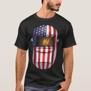 Funny American Flag Welding Gift Mannen Women Cool T-shirt