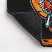 Funny American Football Skeleton Player Halloween Muismat (Hoek)