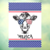 Funny American Hipster Koe Raamsticker (Vel 3)