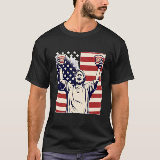 Funny American Sports Lover USA Cheerleading Man T-shirt