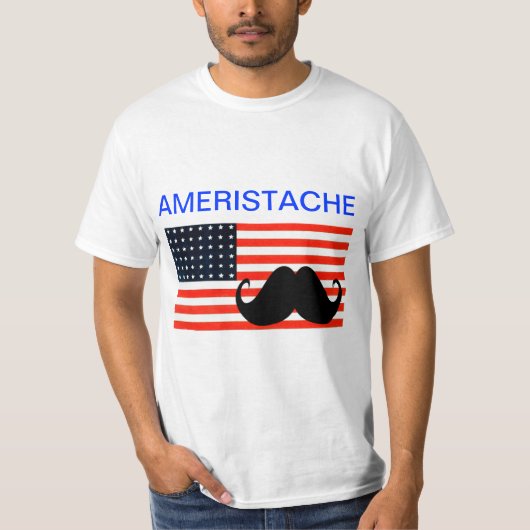 Funny Ameristache T-Shirt (Voorkant)
