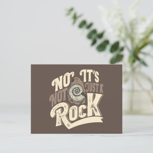Funny Ammonitls Fossils Hunter Quote Briefkaart (Staand voorkant)