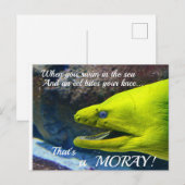 Funny Amore (een Moray) Valentijn Briefkaart (Voorkant / Achterkant)