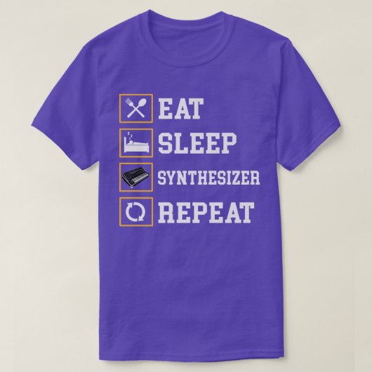 Funny Analog Synthesizer Design Studio Music Lover T-shirt (Design voorkant)