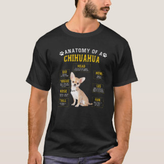 Funny Anatomy Chihuahua Gifts for Women Mannen T-shirt