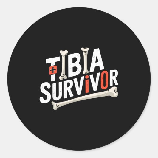 Funny Anatomy Going Tibia Okay Broken Leg Gift For Ronde Sticker (Voorkant)