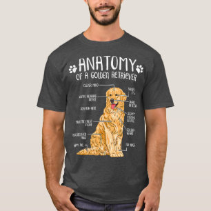 Funny Anatomy Golden Retriever Hondenliefhebber T-shirt