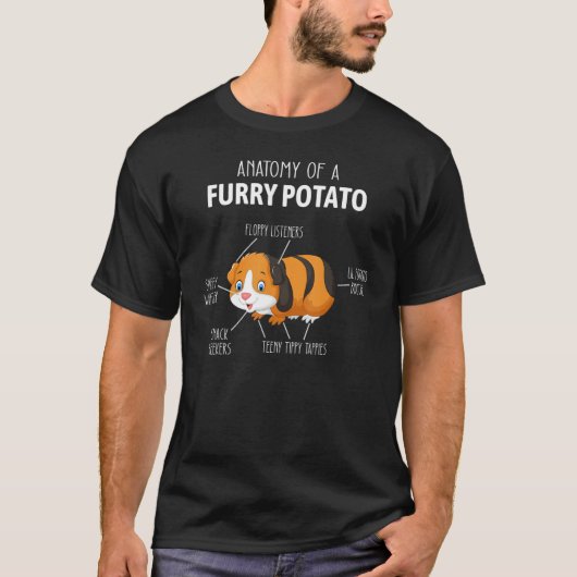 Funny Anatomy Of A Furry Potato Guinea Pig Lover G T-shirt (Voorkant)