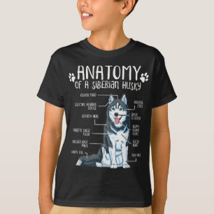 Funny Anatomy Siberian Husky Hondenliefhebber T-shirt