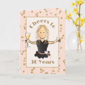 Funny and Classy 30th Birthday Kaart voor haar (Gele Bloem)