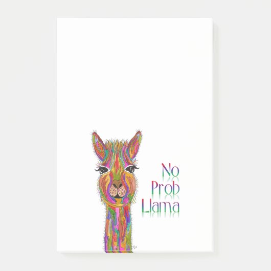 Funny and Colorful Llama Post-it® Notes (Voorkant)