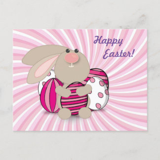 Funny and Cute bunny Easter Briefkaart